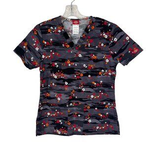 Dickies Womens Scrub Shirt Top Medical Gray Size XS